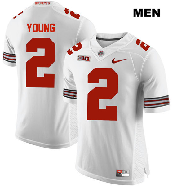 Ohio State Buckeyes Men's Chase Young #2 White Authentic Nike College NCAA Stitched Football Jersey QA19L68EB